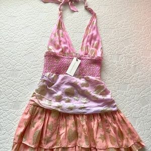 LoveShackFancy Cambria Halter Dress